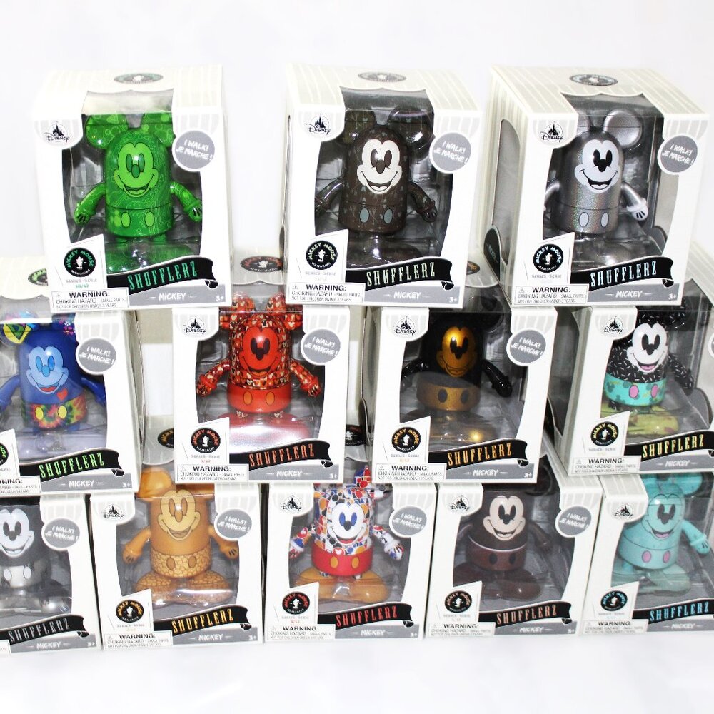 Disney Mickey Mouse Shufflerz Walking Figure Collectible 12 Piece Set New